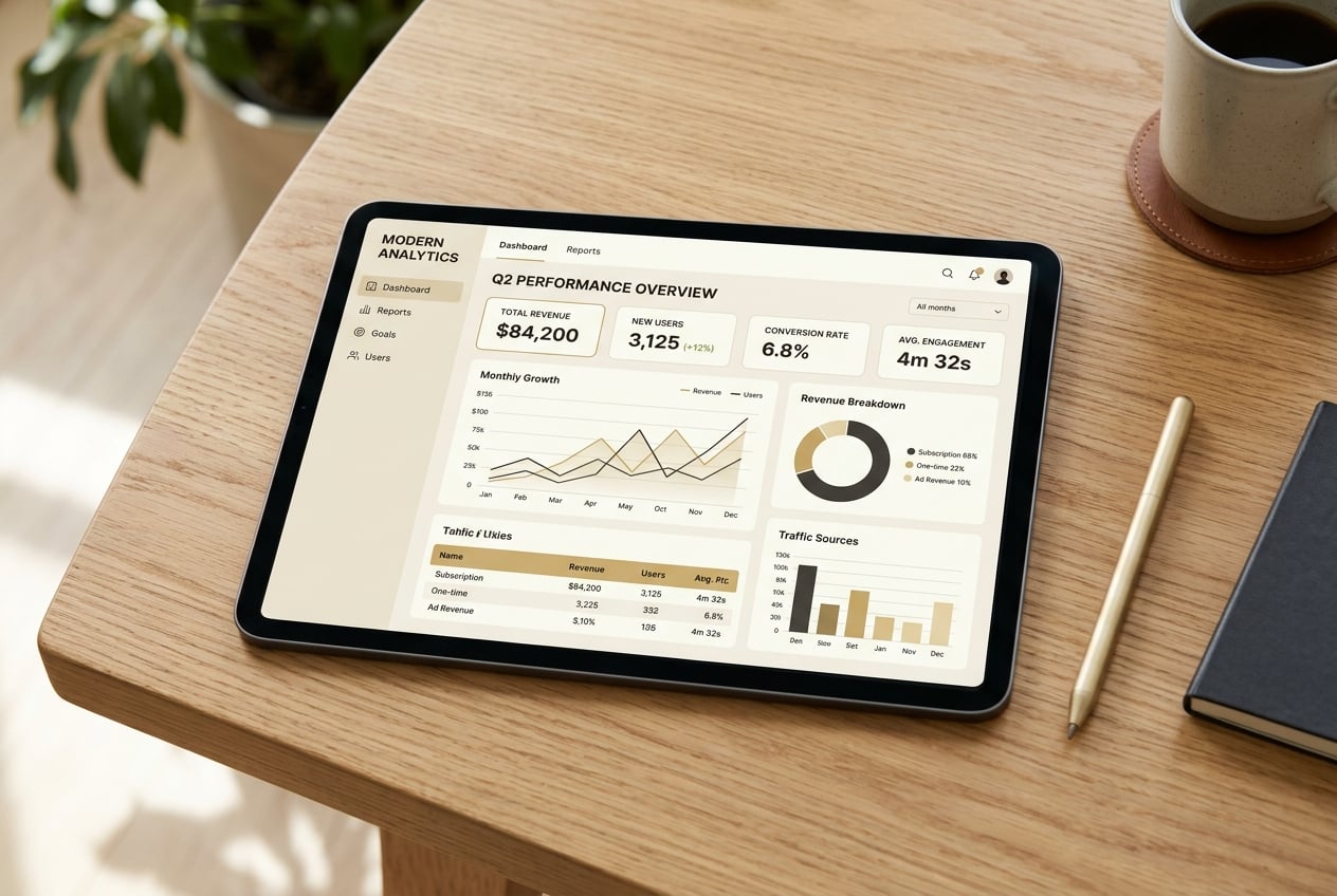 AxiomScribe compliance dashboard displaying session analytics